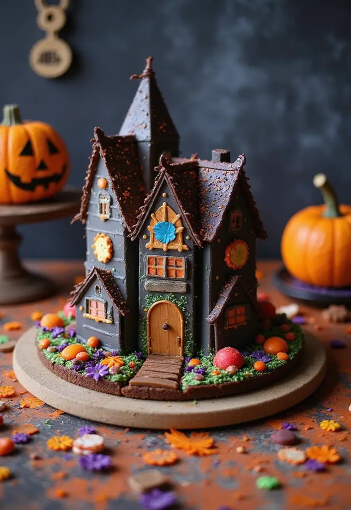 30 First Birthday Cake Ideas for Girls That Melt Hearts 9 30 First Birthday Cake Ideas for Girls That Melt Hearts - 9. Sweet Haunted House Cake