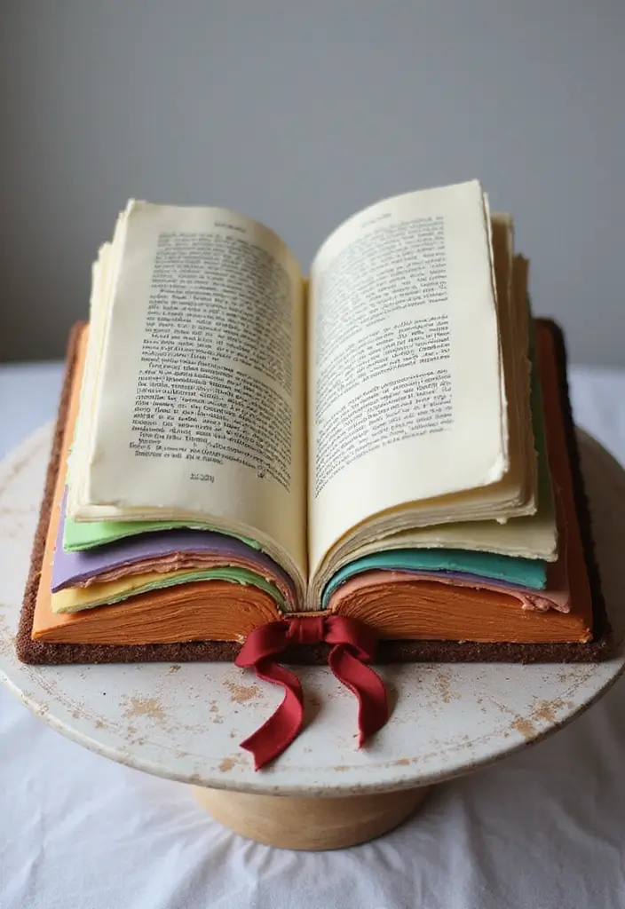 30 Funny Cake Design Ideas That Will Make Everyone Laugh - 16. The Book Cake: A Story in Layers
