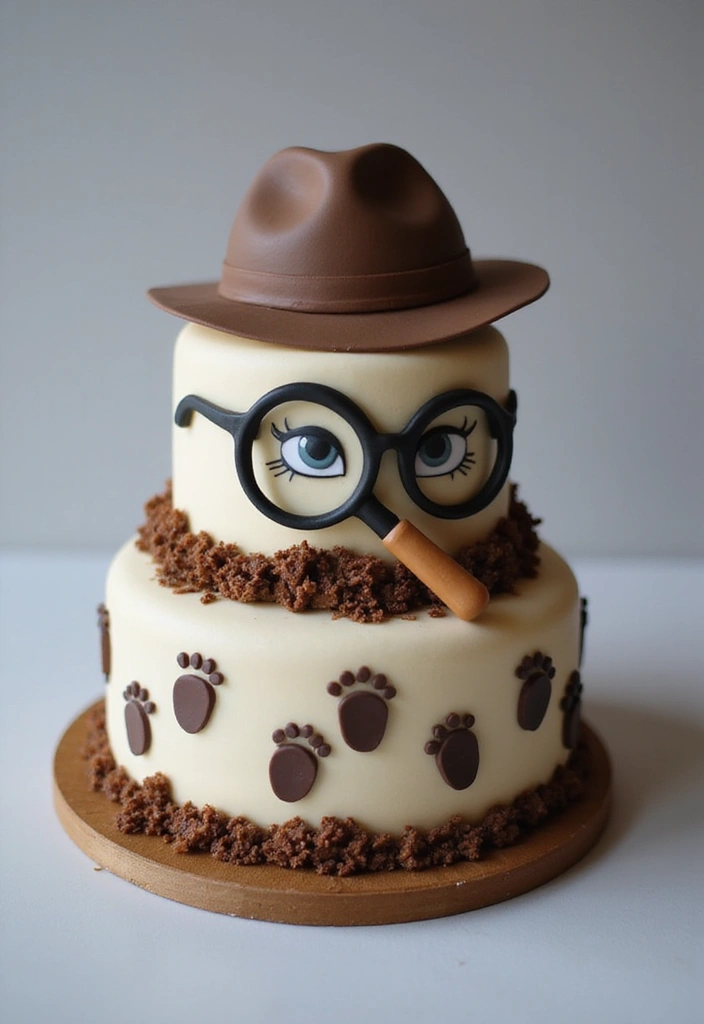 30 Funny Cake Design Ideas That Will Make Everyone Laugh - 28. The Detective Cake: Mystery in Every Slice