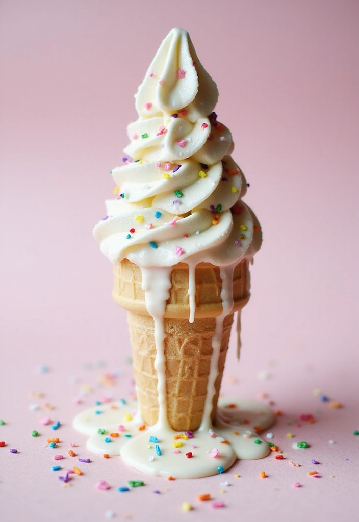 30 Funny Cake Design Ideas That Will Make Everyone Laugh - 4. The Melting Ice Cream Cake: Treat for the Eyes