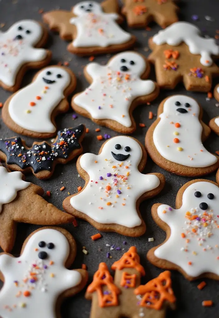 30 Halloween Baking Ideas That Look Spooky and Fun 12 30 Halloween Baking Ideas That Look Spooky and Fun - 12. Haunted Gingerbread Cookies