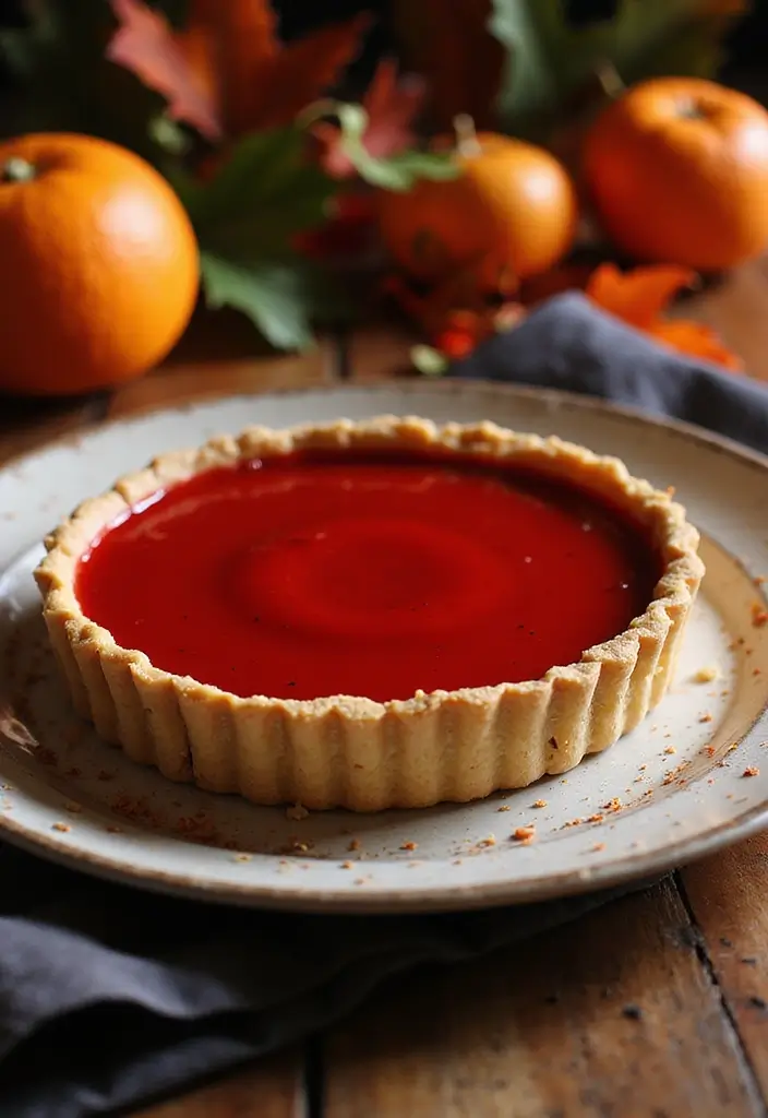 30 Halloween Baking Ideas That Look Spooky and Fun 13 30 Halloween Baking Ideas That Look Spooky and Fun - 13. Blood Orange Tart