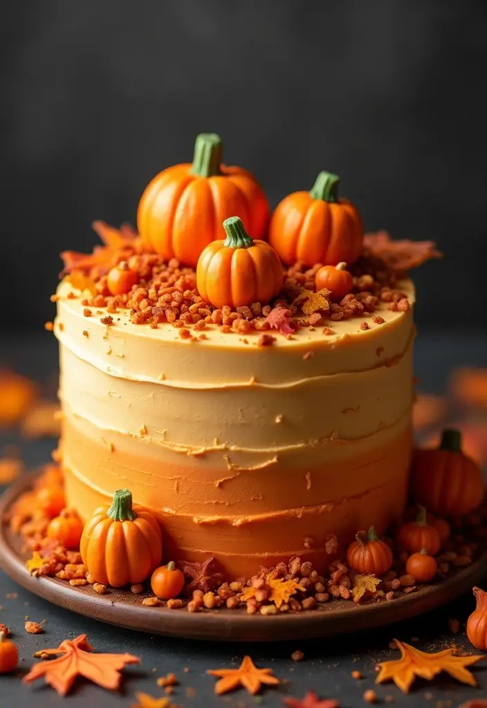 30 Halloween Baking Ideas That Look Spooky and Fun 15 30 Halloween Baking Ideas That Look Spooky and Fun - 15. Pumpkin Patch Cake