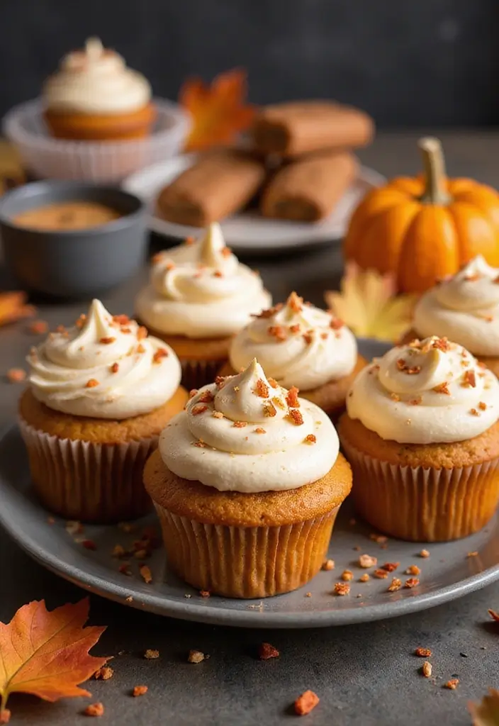 30 Halloween Baking Ideas That Look Spooky and Fun 2 30 Halloween Baking Ideas That Look Spooky and Fun - 2. Pumpkin Spice Cupcakes