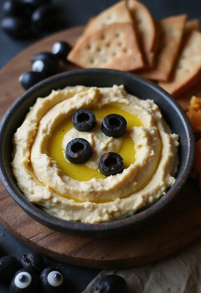 30 Halloween Baking Ideas That Look Spooky and Fun 24 30 Halloween Baking Ideas That Look Spooky and Fun - 24. Spooky Hummus