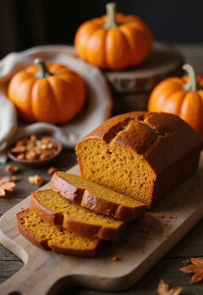 30 Halloween Baking Ideas That Look Spooky and Fun 27 30 Halloween Baking Ideas That Look Spooky and Fun - 27. Pumpkin Bread