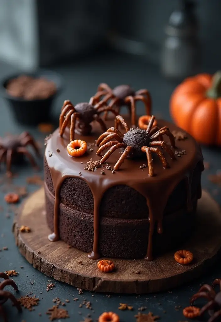 30 Halloween Cake Ideas That Are Creepy Yet Delicious 17 30 Halloween Cake Ideas That Are Creepy Yet Delicious - 17. Spider Chocolate Truffle Cake