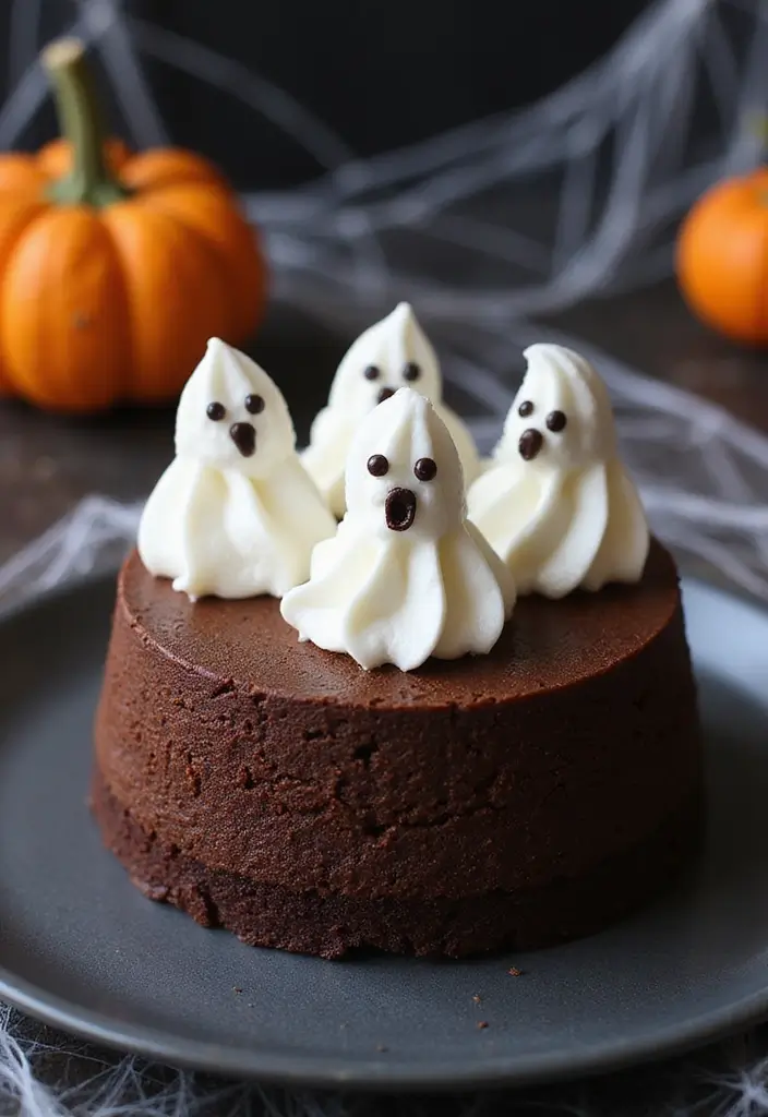 30 Halloween Cake Ideas That Are Creepy Yet Delicious 2 30 Halloween Cake Ideas That Are Creepy Yet Delicious - 2. Ghostly Chocolate Mousse Cake
