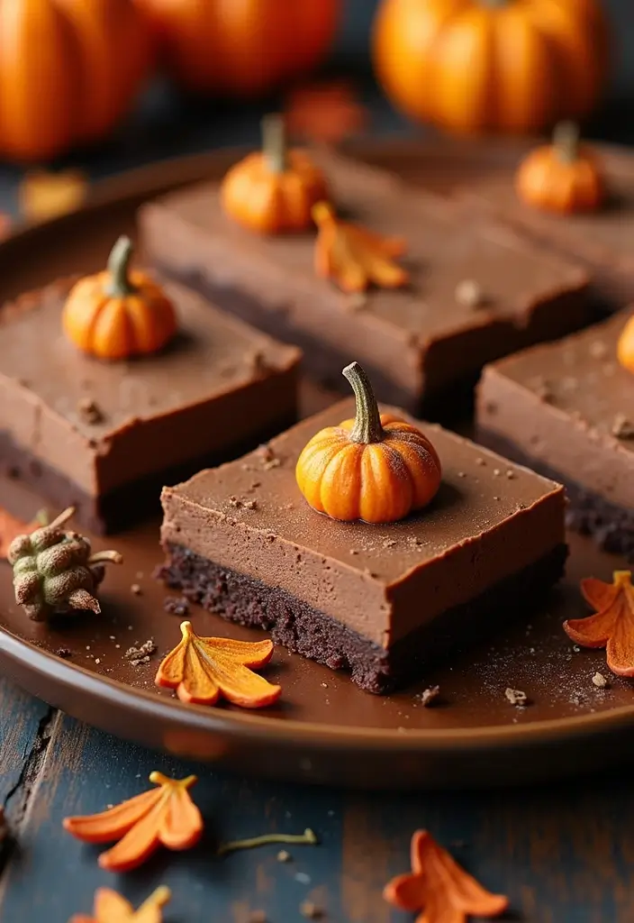 30 Halloween Cake Ideas That Are Creepy Yet Delicious 26 30 Halloween Cake Ideas That Are Creepy Yet Delicious - 26. Chocolate Pumpkin Cheesecake Bars
