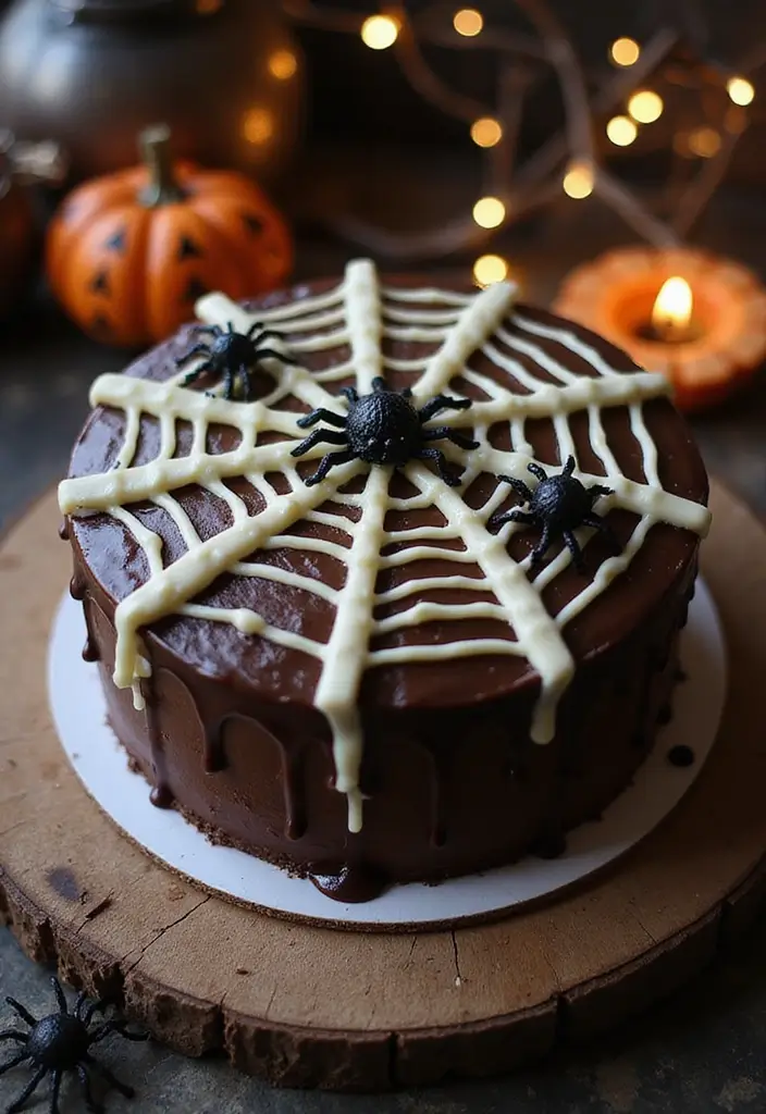 30 Halloween Cake Ideas That Are Creepy Yet Delicious 4 30 Halloween Cake Ideas That Are Creepy Yet Delicious - 4. Spiderweb Chocolate Cake