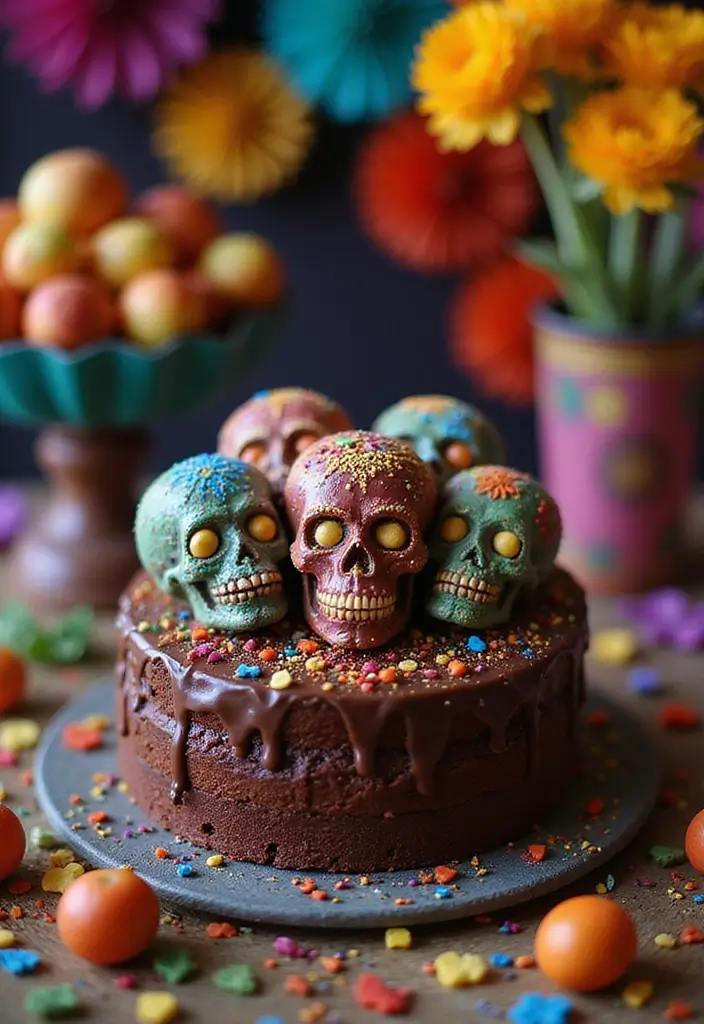 30 Halloween Cake Ideas That Are Creepy Yet Delicious 9 30 Halloween Cake Ideas That Are Creepy Yet Delicious - 9. Chocolate Skulls Cake