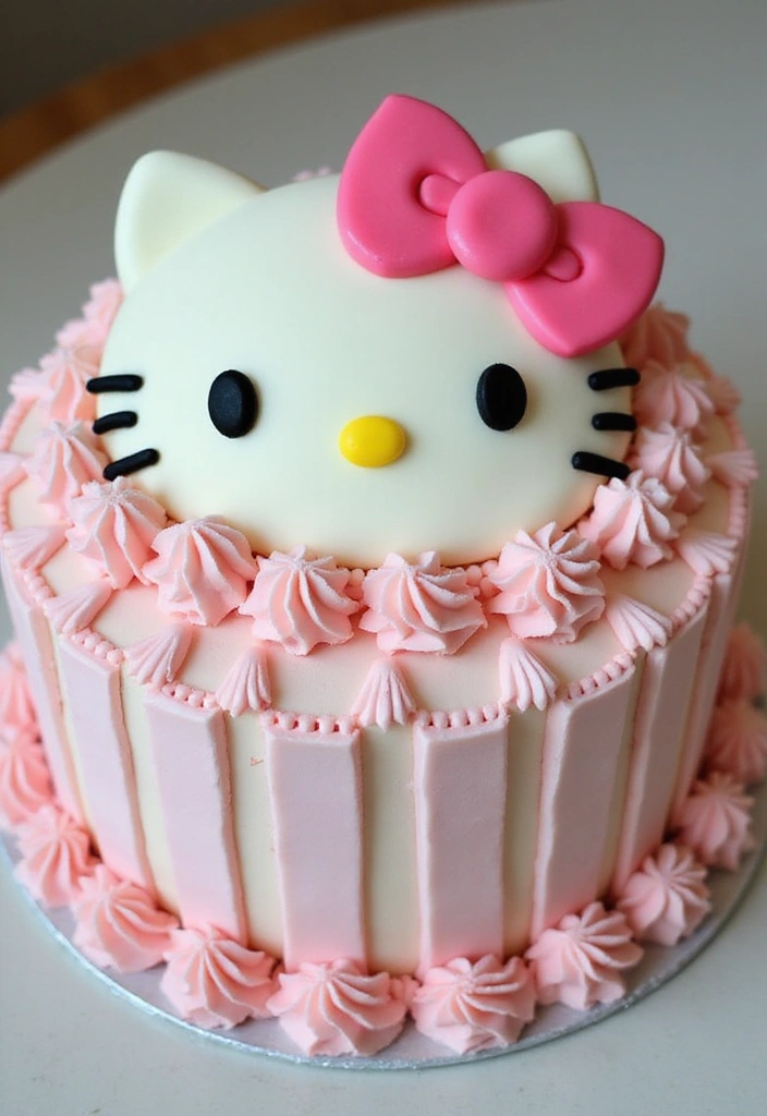 30 Hello Kitty Cake Ideas That Are Adorable and Cute 21 30 Hello Kitty Cake Ideas That Are Adorable and Cute - 21. Almond Hello Kitty Cake