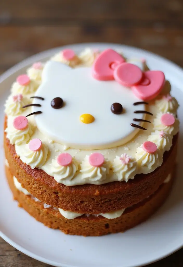 30 Hello Kitty Cake Ideas That Are Adorable and Cute 22 30 Hello Kitty Cake Ideas That Are Adorable and Cute - 22. Hello Kitty Carrot Cake