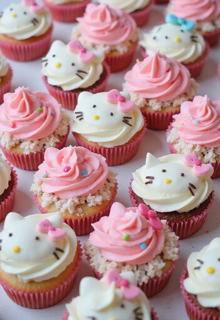 30 Hello Kitty Cake Ideas That Are Adorable and Cute 3 30 Hello Kitty Cake Ideas That Are Adorable and Cute - 3. Hello Kitty Cupcake Cake
