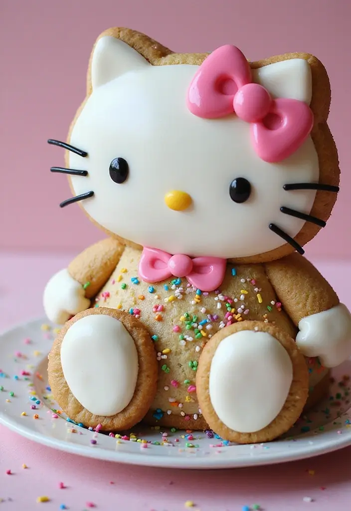30 Hello Kitty Cake Ideas That Are Adorable and Cute 30 30 Hello Kitty Cake Ideas That Are Adorable and Cute - 30. Hello Kitty Cookie Cake