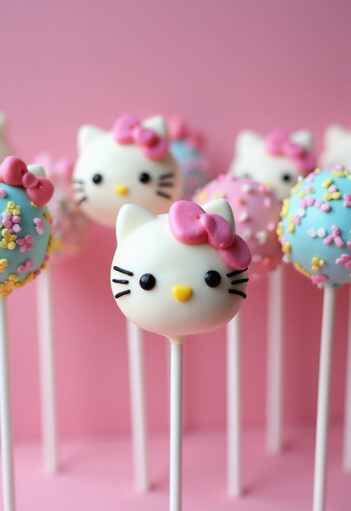 30 Hello Kitty Cake Ideas That Are Adorable and Cute 9 30 Hello Kitty Cake Ideas That Are Adorable and Cute - 9. Hello Kitty Cake Pops