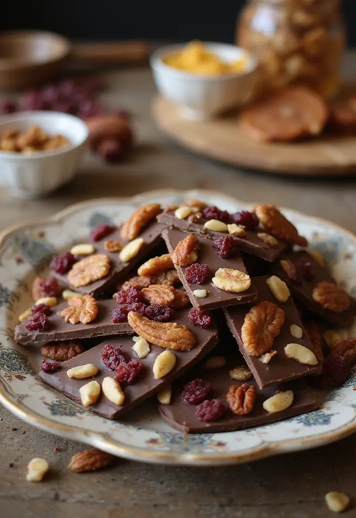 30 Mother’s Day Baking Ideas That Show Your Love 7 30 Mother’s Day Baking Ideas That Show Your Love - 7. Chocolate Bark with Nuts and Dried Fruit