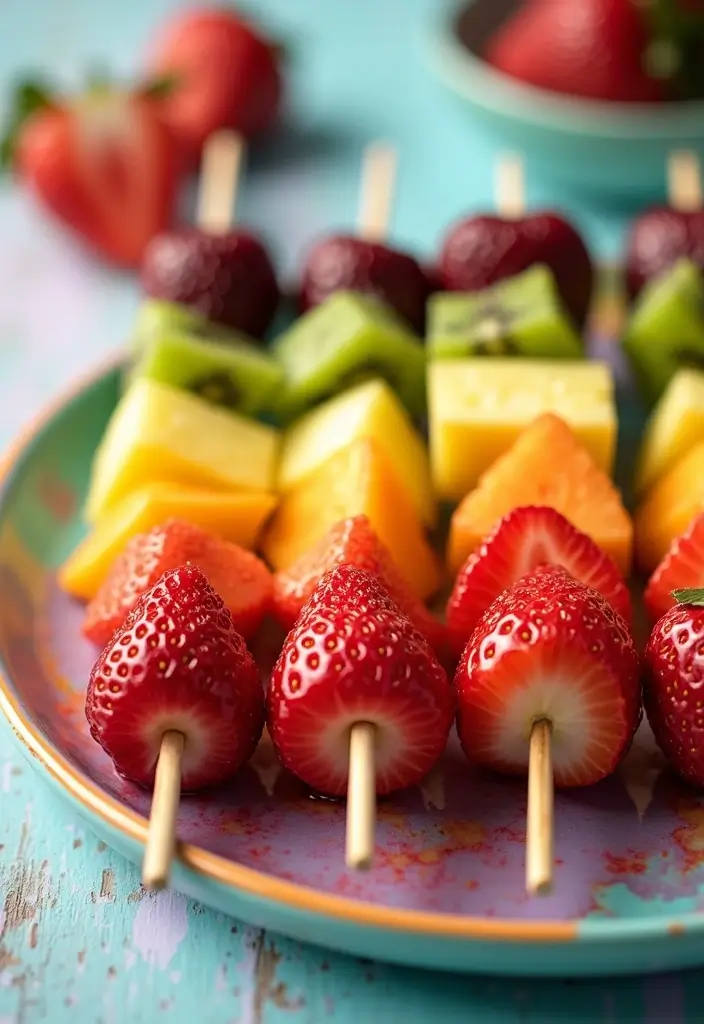 30 Mother’s Day Baking Ideas That Show Your Love 8 30 Mother’s Day Baking Ideas That Show Your Love - 8. Rainbow Fruit Skewers