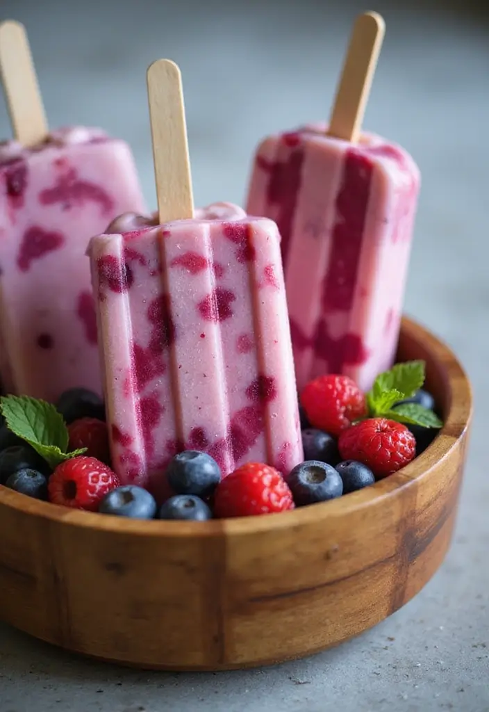 30 No Bake Dessert Ideas Perfect for Quick Sweet Treats 14 30 No Bake Dessert Ideas Perfect for Quick Sweet Treats - 14. Berry Yogurt Popsicles