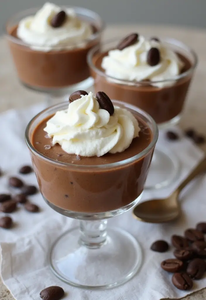 30 No Bake Dessert Ideas Perfect for Quick Sweet Treats 26 30 No Bake Dessert Ideas Perfect for Quick Sweet Treats - 26. Chilled Mocha Pudding Cups