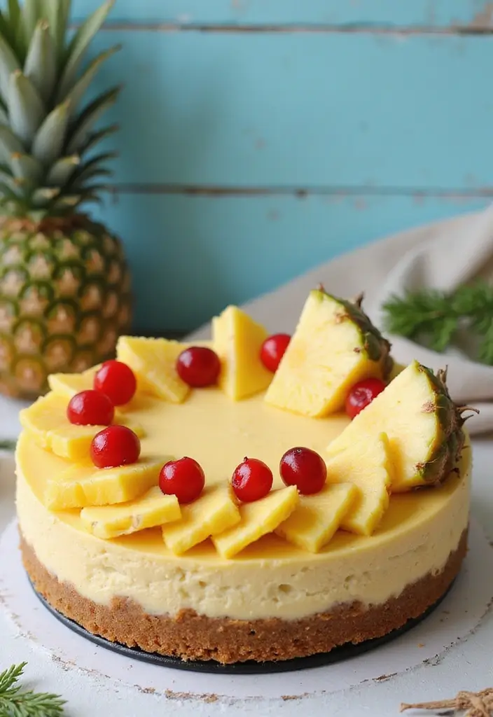 30 No Bake Pie Recipes That Are Quick and Delicious 11 30 No Bake Pie Recipes That Are Quick and Delicious - 11. Tropical Pineapple Cheesecake Pie