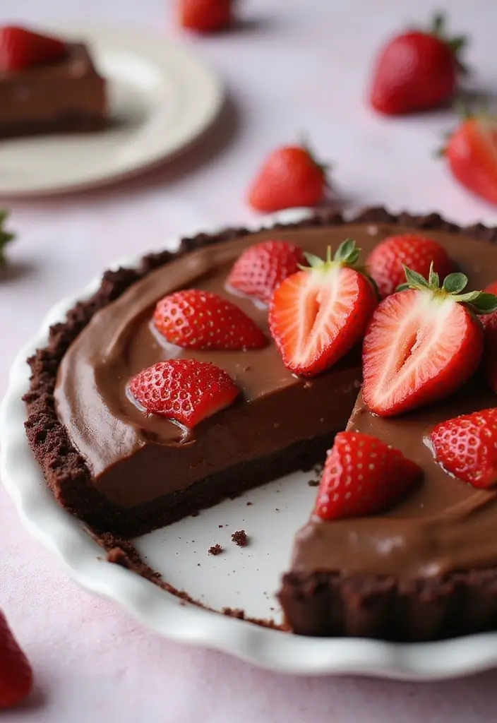 30 No Bake Pie Recipes That Are Quick and Delicious 14 30 No Bake Pie Recipes That Are Quick and Delicious - 14. Chocolate Strawberry No Bake Pie