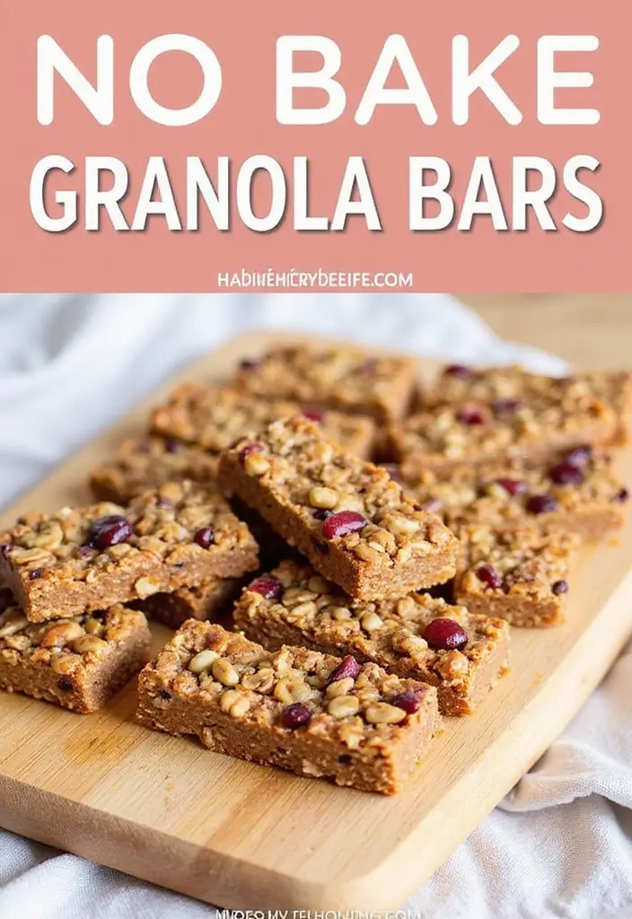 30 No Bake Snack Recipes for Busy Sweet Cravings 18 30 No Bake Snack Recipes for Busy Sweet Cravings - 18. No Bake Granola Bars