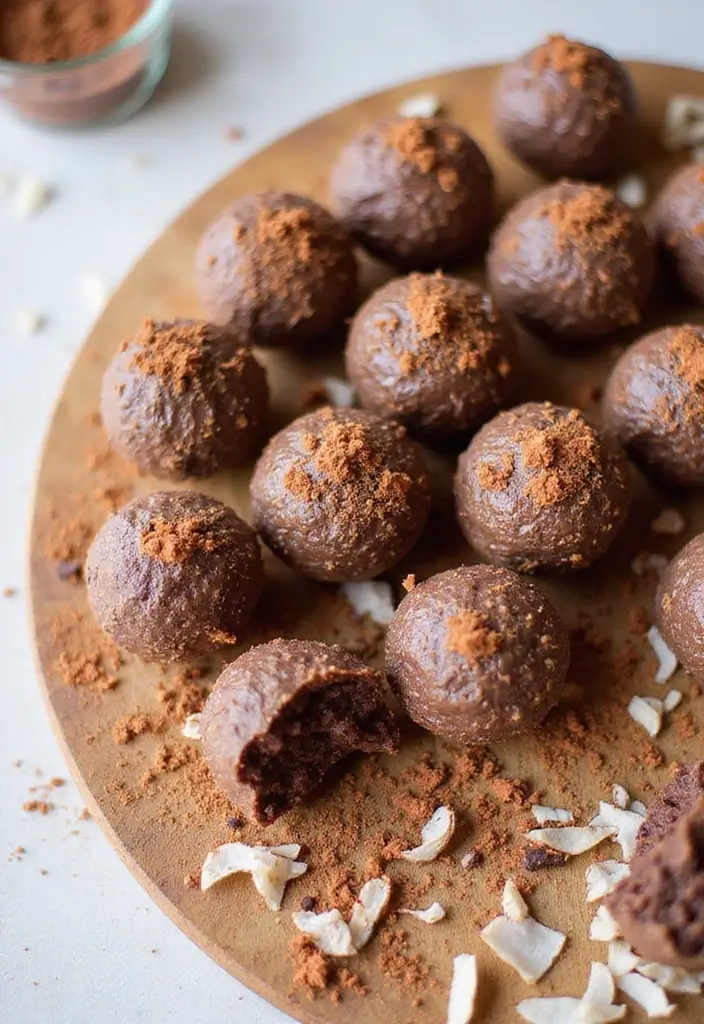30 No Bake Snack Recipes for Busy Sweet Cravings 2 30 No Bake Snack Recipes for Busy Sweet Cravings - 2. Chocolate Coconut Energy Bites