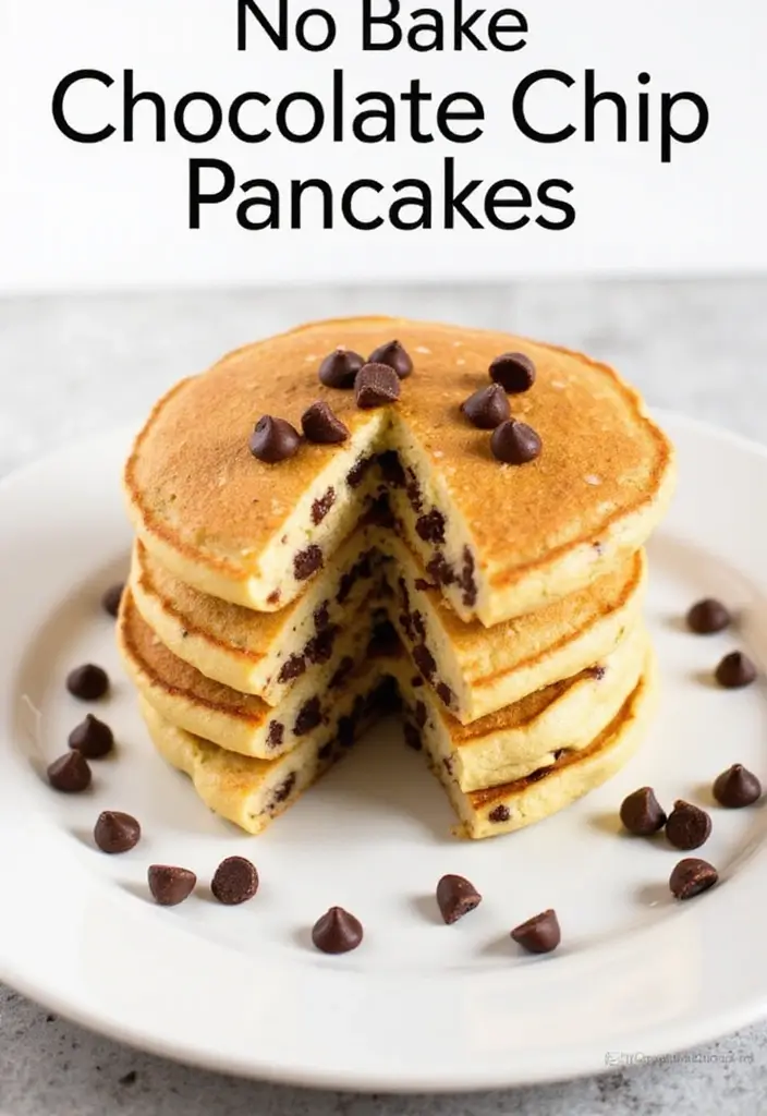 30 No Bake Snack Recipes for Busy Sweet Cravings 28 30 No Bake Snack Recipes for Busy Sweet Cravings - 28. No Bake Chocolate Chip Pancakes