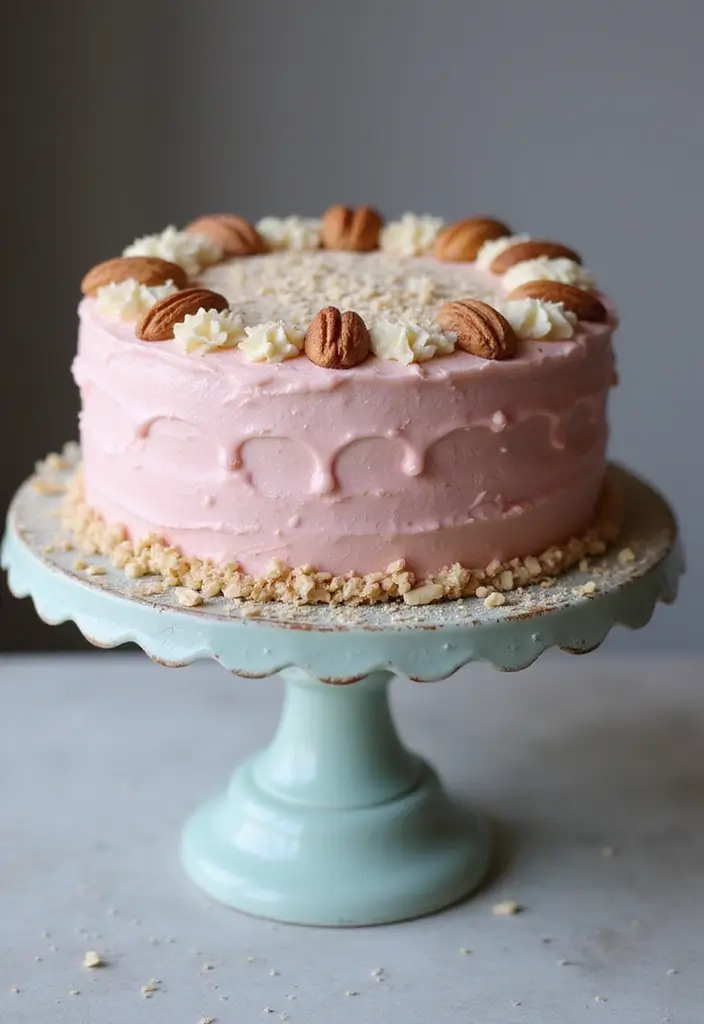 30 Pink Birthday Cake Ideas That Feel Fun and Feminine 13 30 Pink Birthday Cake Ideas That Feel Fun and Feminine - 13. Pink Almond Cake
