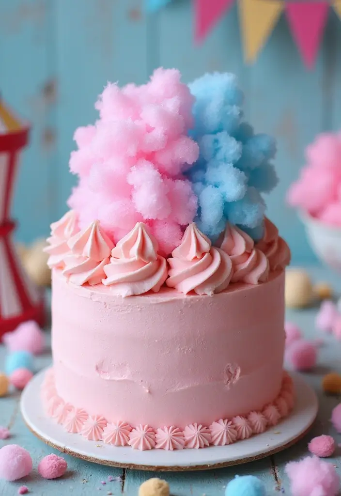 30 Pink Birthday Cake Ideas That Feel Fun and Feminine 14 30 Pink Birthday Cake Ideas That Feel Fun and Feminine - 14. Cotton Candy Cake