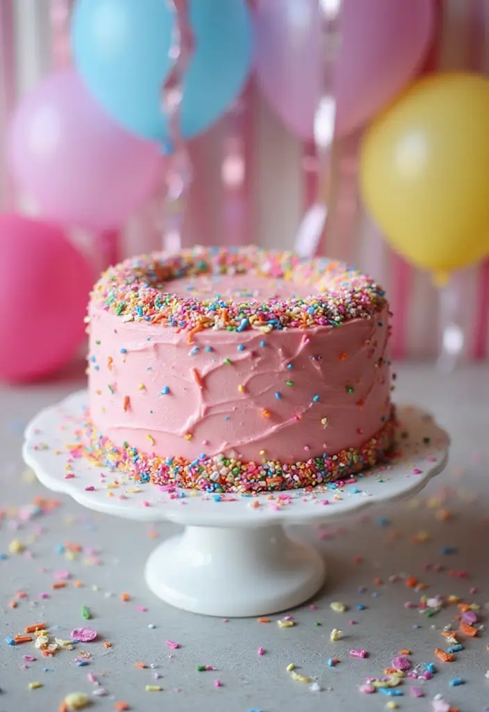 30 Pink Birthday Cake Ideas That Feel Fun and Feminine 15 30 Pink Birthday Cake Ideas That Feel Fun and Feminine - 15. Pink Funfetti Cake