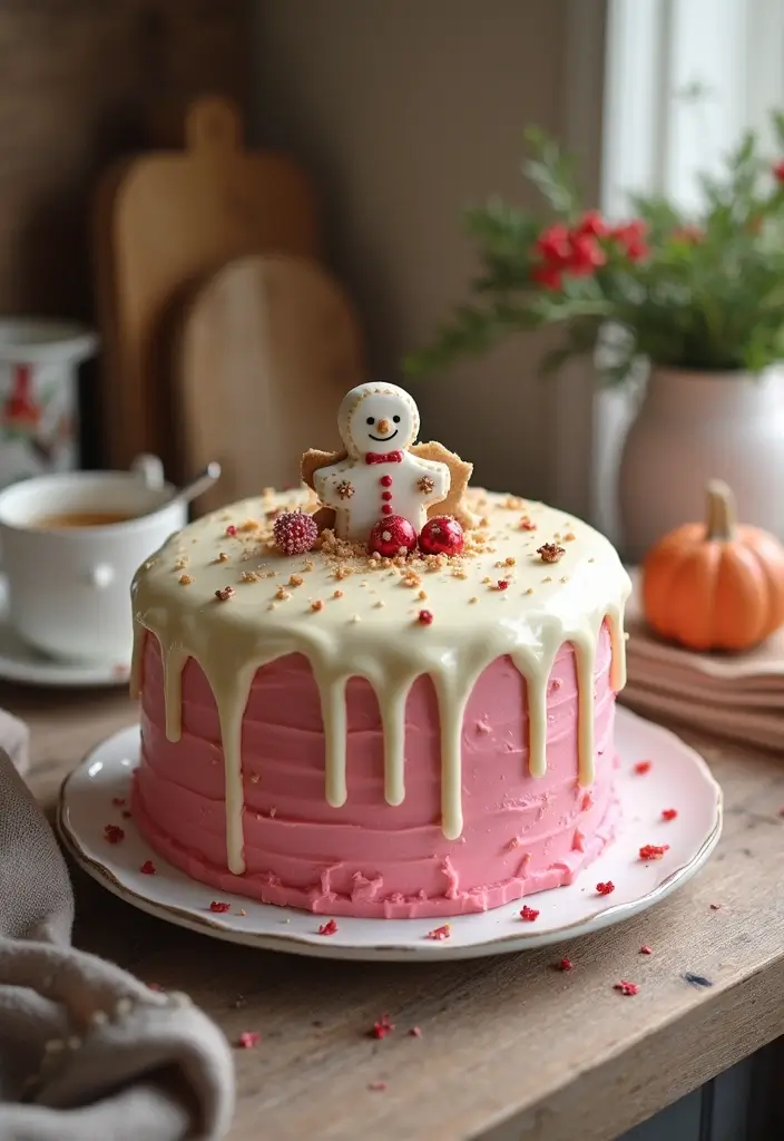 30 Pink Birthday Cake Ideas That Feel Fun and Feminine 18 30 Pink Birthday Cake Ideas That Feel Fun and Feminine - 18. Pink Gingerbread Cake