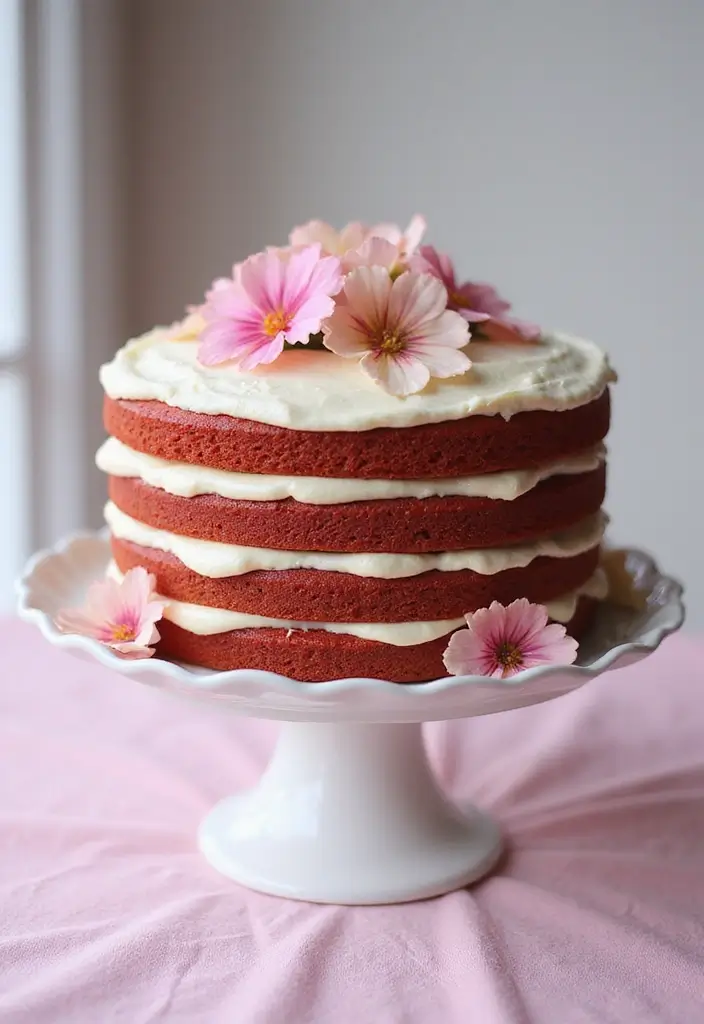 30 Pink Birthday Cake Ideas That Feel Fun and Feminine 2 30 Pink Birthday Cake Ideas That Feel Fun and Feminine - 2. Pink Velvet Cake