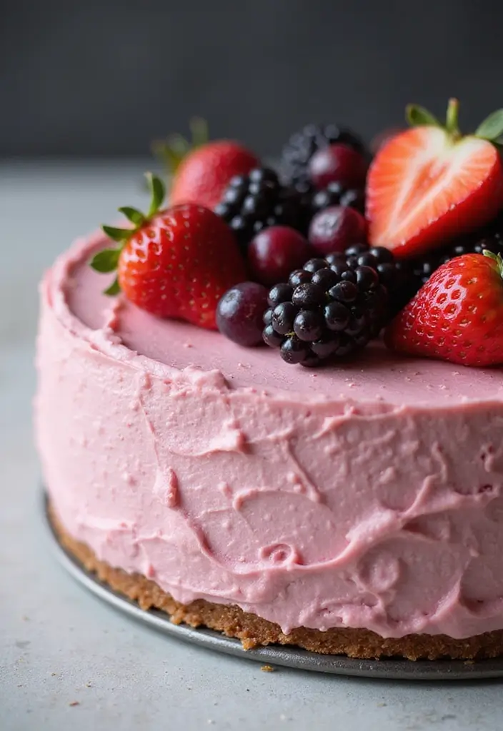 30 Pink Birthday Cake Ideas That Feel Fun and Feminine 23 30 Pink Birthday Cake Ideas That Feel Fun and Feminine - 23. Pink Berry Cheesecake