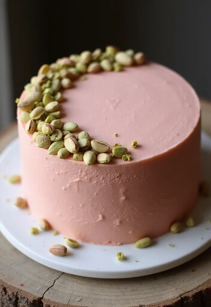 30 Pink Birthday Cake Ideas That Feel Fun and Feminine 29 30 Pink Birthday Cake Ideas That Feel Fun and Feminine - 29. Pink Pistachio Cake