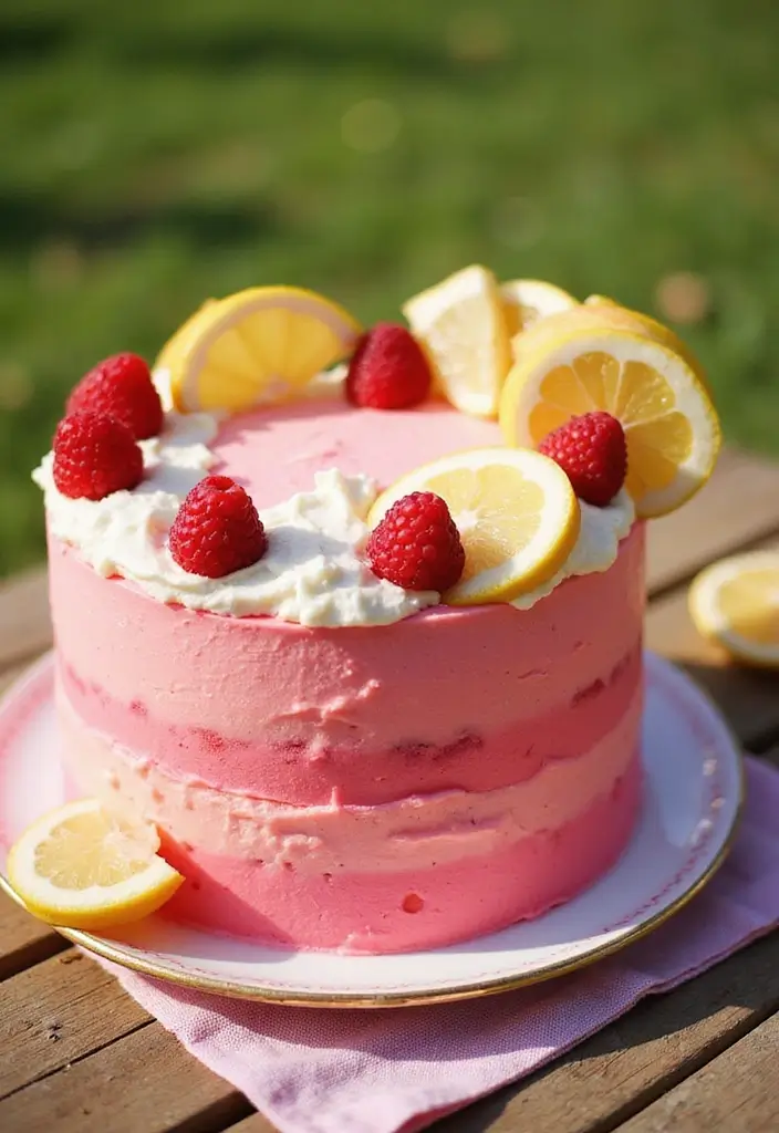 30 Pink Birthday Cake Ideas That Feel Fun and Feminine 4 30 Pink Birthday Cake Ideas That Feel Fun and Feminine - 4. Pink Lemonade Cake