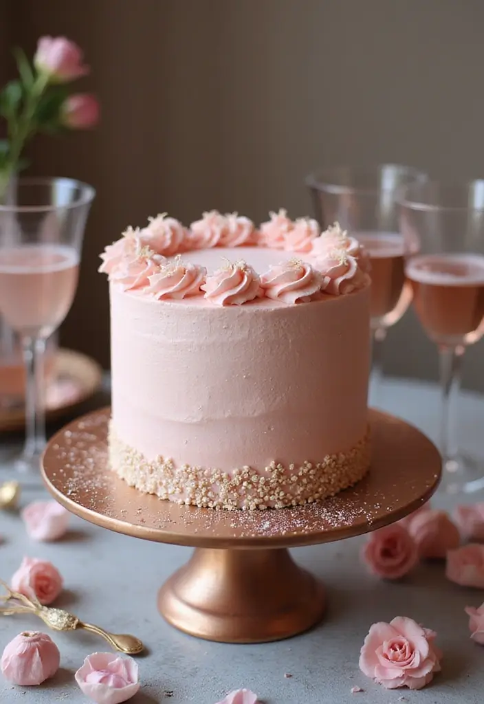 30 Pink Birthday Cake Ideas That Feel Fun and Feminine 8 30 Pink Birthday Cake Ideas That Feel Fun and Feminine - 8. Pink Champagne Cake