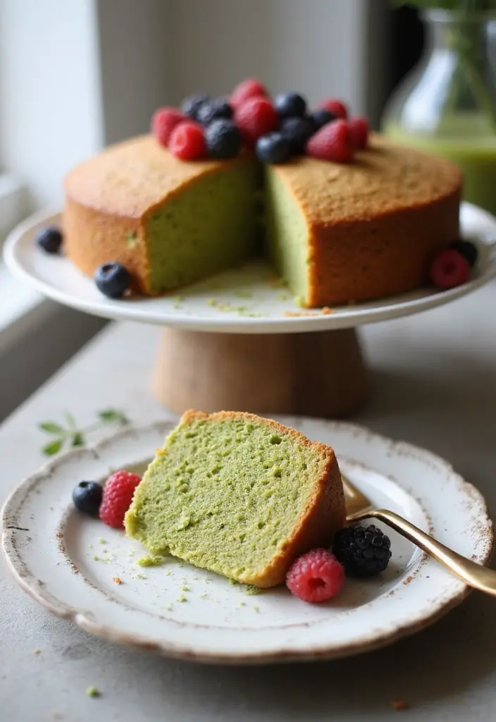 30 Recipes for Baking That Will Make Your Kitchen Smell Amazing 29 30 Recipes for Baking That Will Make Your Kitchen Smell Amazing - 29. Matcha Almond Cake