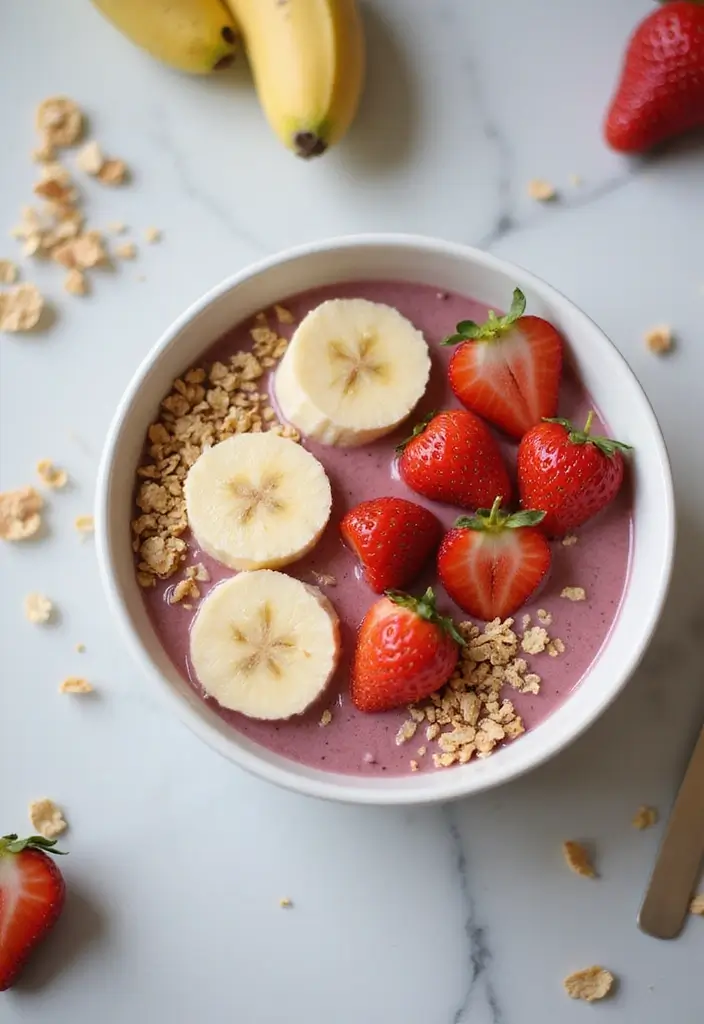 30 Recipes for Baking That Will Make Your Kitchen Smell Amazing 9 30 Recipes for Baking That Will Make Your Kitchen Smell Amazing - 9. Strawberry Banana Smoothie Bowl