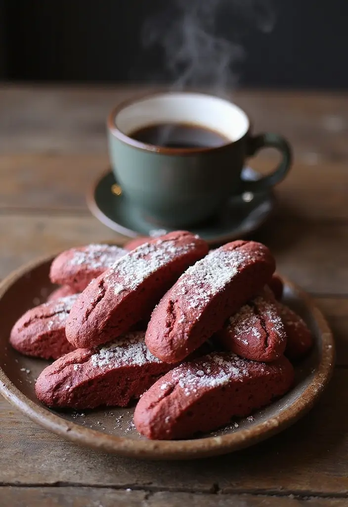 30 Red Cake Ideas That Look Stunning and Unique - 12. Red Velvet Biscotti