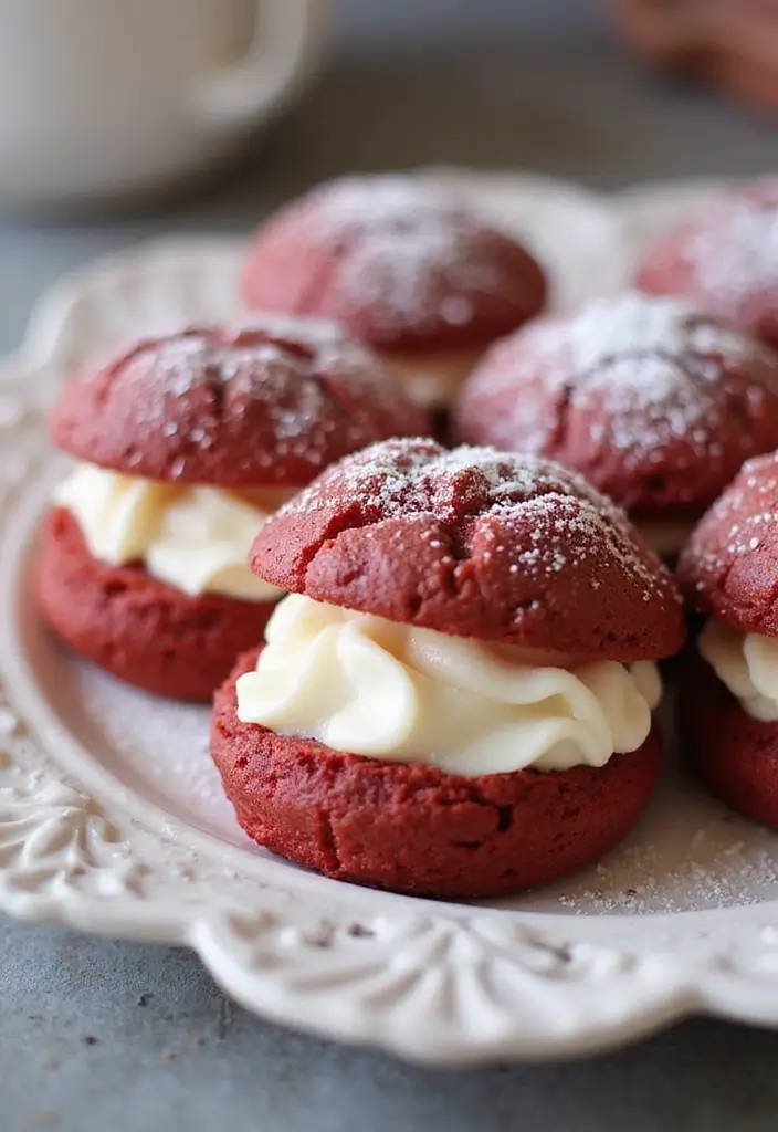 30 Red Cake Ideas That Look Stunning and Unique - 15. Red Velvet Cream Puffs