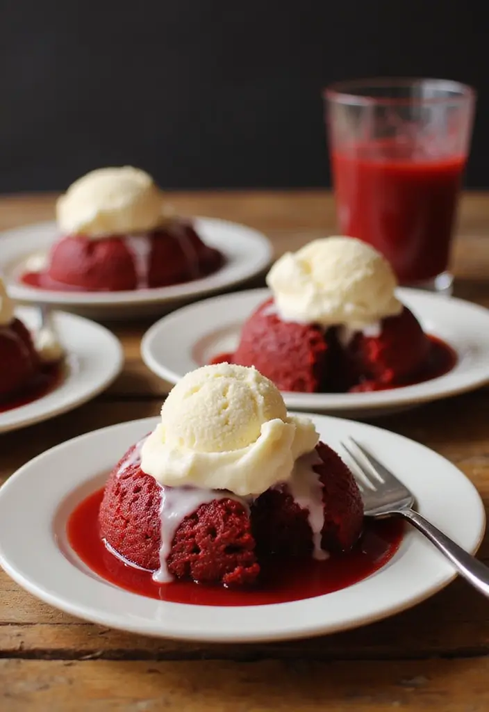 30 Red Cake Ideas That Look Stunning and Unique - 19. Red Velvet Lava Cakes