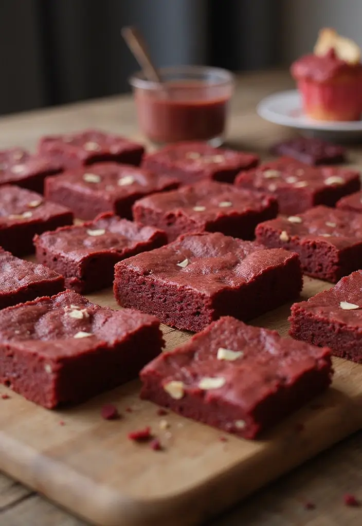 30 Red Cake Ideas That Look Stunning and Unique - 20. Red Velvet Cheesecake Brownies