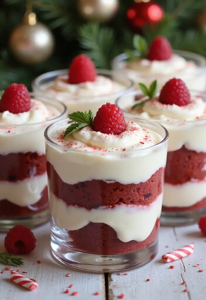 30 Red Cake Ideas That Look Stunning and Unique - 22. Red Velvet Pudding Cups