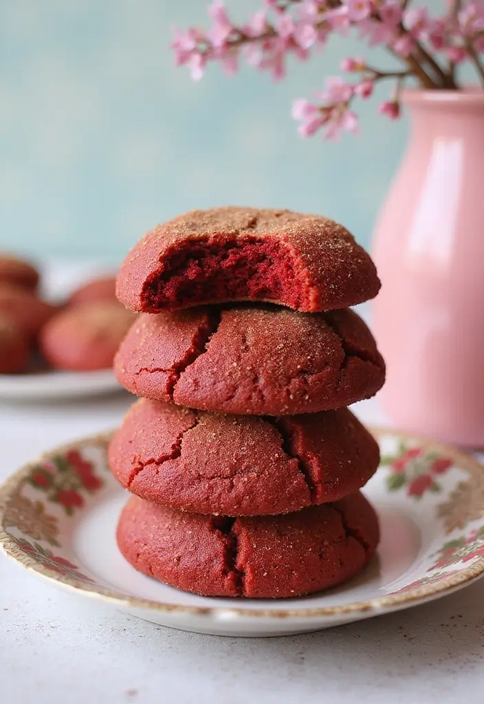 30 Red Cake Ideas That Look Stunning and Unique - 28. Red Velvet Snickerdoodles