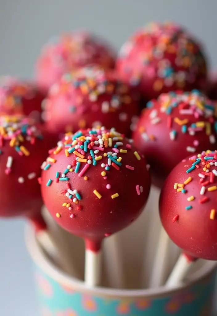 30 Red Cake Ideas That Look Stunning and Unique - 5. Red Velvet Cake Pops