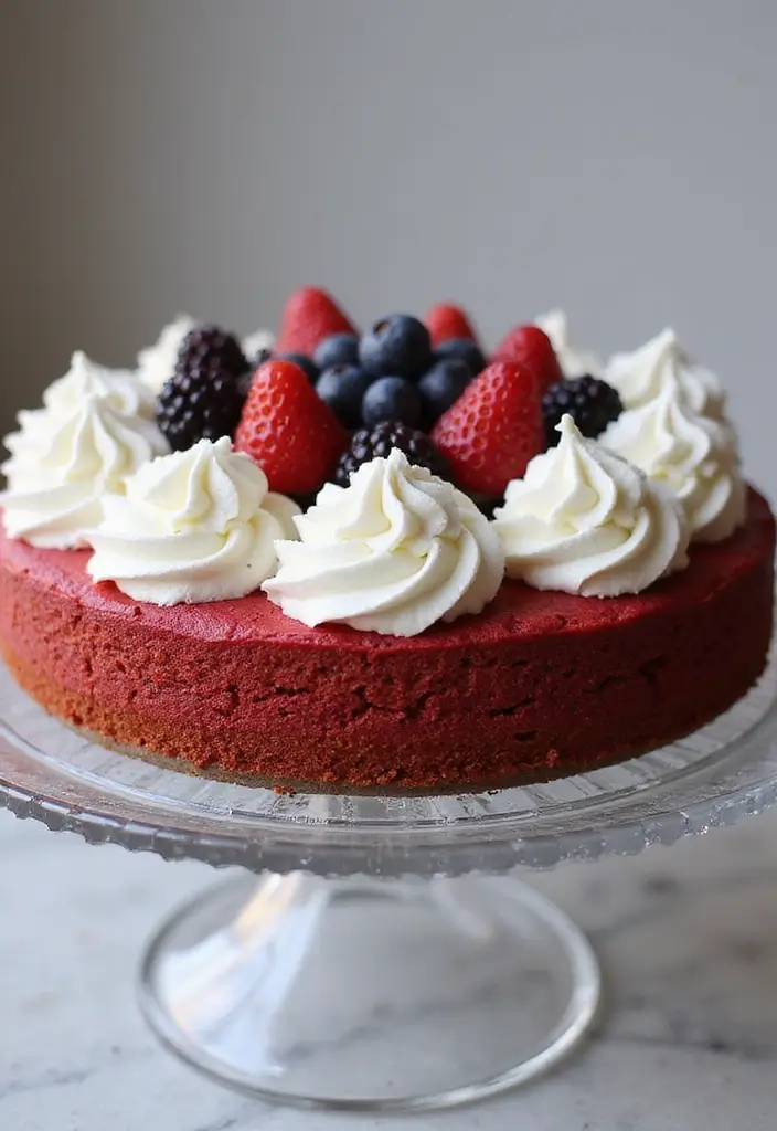 30 Red Cake Ideas That Look Stunning and Unique - 6. Red Velvet Cheesecake