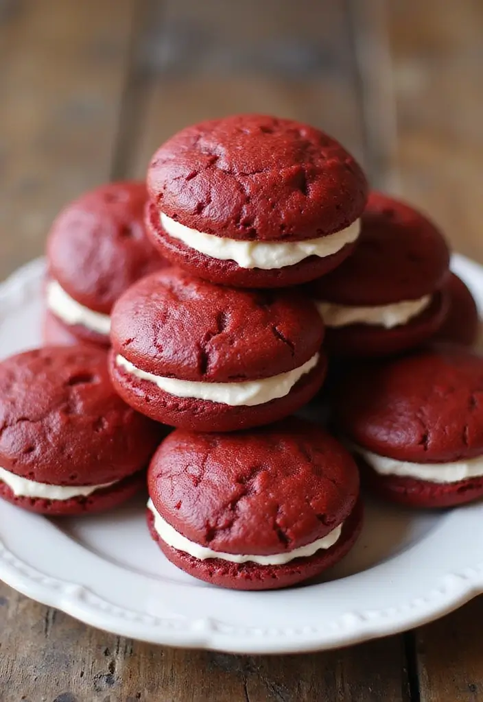 30 Red Cake Ideas That Look Stunning and Unique - 8. Red Velvet Whoopie Pies