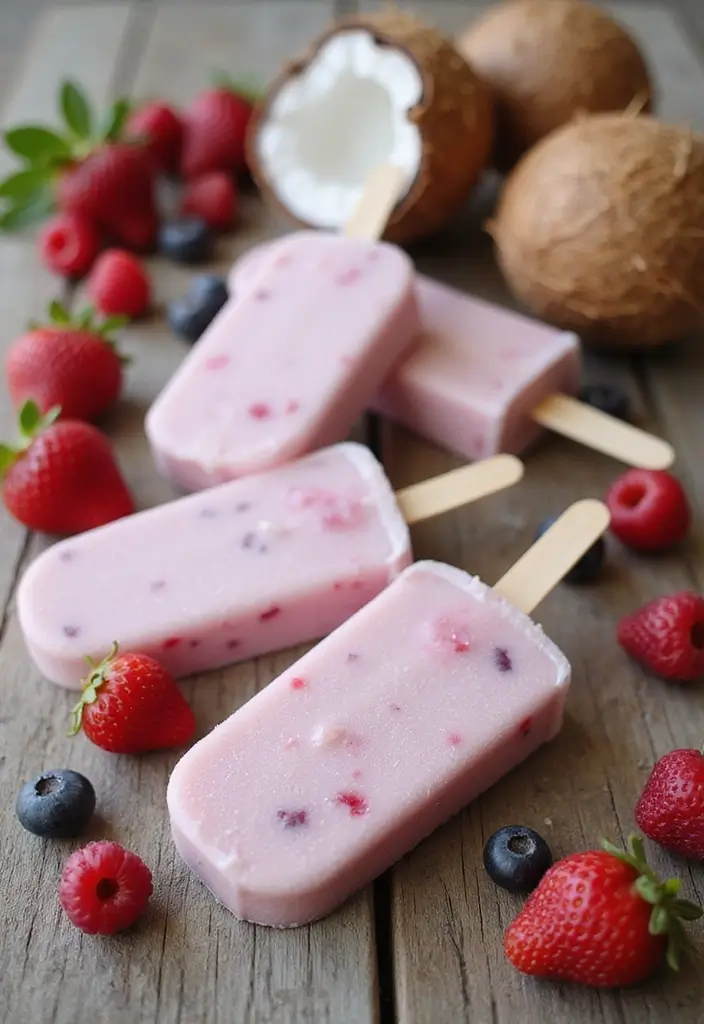 30 Spring Baking Ideas That Smell Fresh and Taste Amazing 18 30 Spring Baking Ideas That Smell Fresh and Taste Amazing - 18. Easy Berry Coconut Popsicles